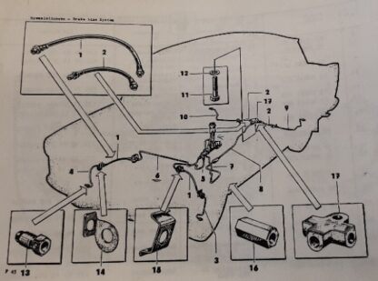 Bremsleitungssatz Blattfeder Zweikreisbremsanlage mit Rohrverbinder Trabant 601 Trabant 601 Bremse 1093250 1 3